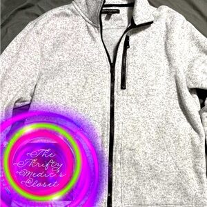 Banana Republic Full Zip Sweatshirt  Jacket Men’s Size Small White/gray
